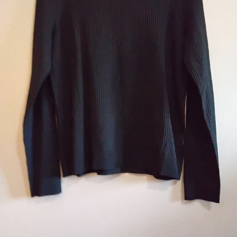 Reitmans Black Rib Open Knit Weave Crew Neck Sweater – Large (Tagged XXL) NWoT - Picture 7 of 16